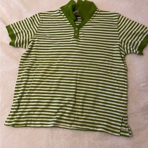Barely worn, green striped shirt